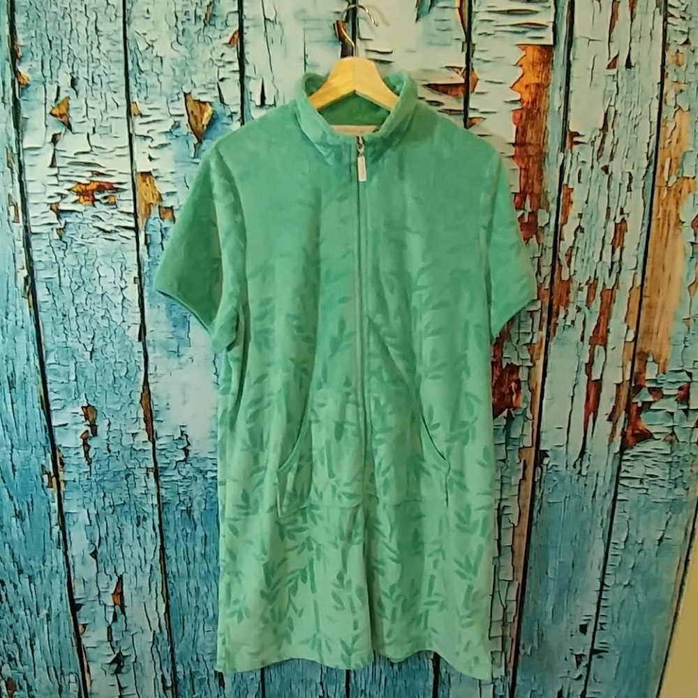 JASMINE ROSE ZIPPERED ROBE SHORT NEW